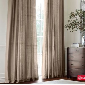 Pottery Barn 50”x84” Dupioni Brownstone Curtains